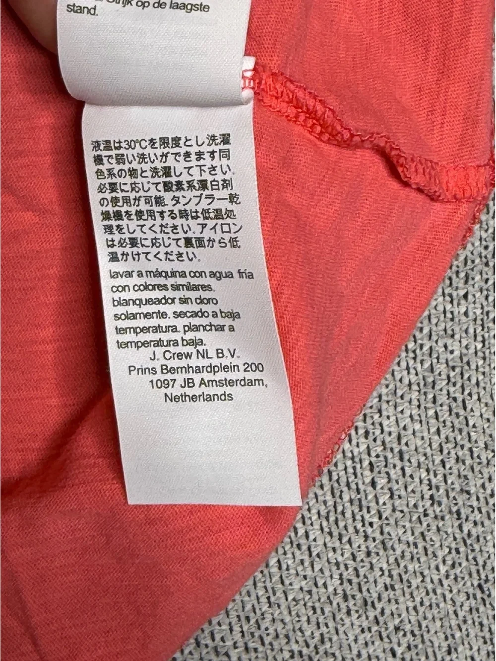 J.CREW Vintage Cotton Coral Pink T-Shirt Size Small